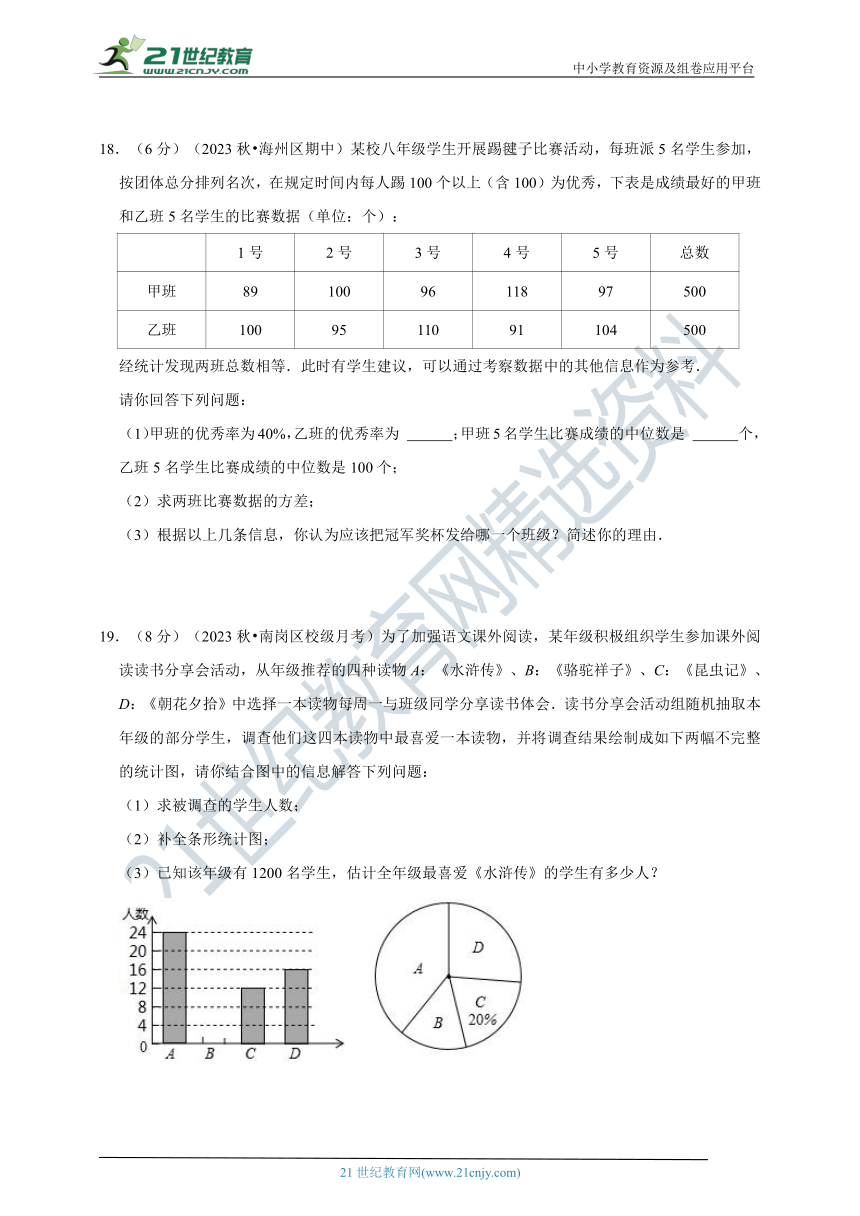 第3章 数据分析初步章末测试卷（拔尖卷）（含解析）