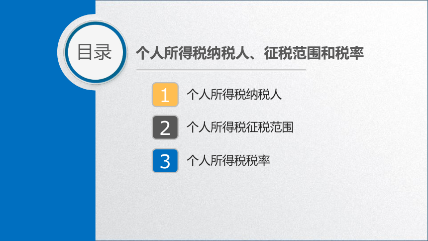 学习任务6.1 个人所得税纳税人、征税范围和税率 课件(共30张PPT)-《税务会计》同步教学（高教版）