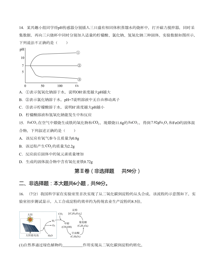 2024年南京中考一模全真化学模拟卷B（无答案）