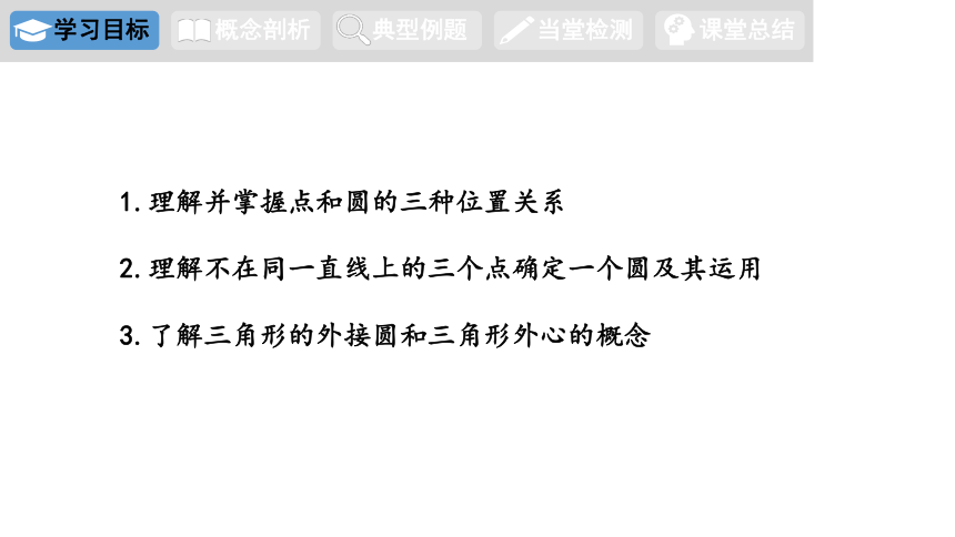 27.2.1 点与圆的位置关系 课件 (21张ppt) 2023-2024学年华东师大版九年级数学下册