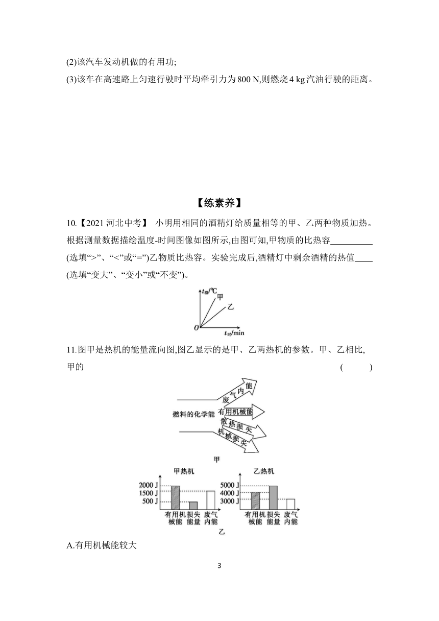 14.2 热机的效率 课时练习（含解析） 2023-2024学年物理人教版九年级全一册