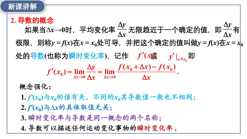 5.1.2 导数的概念及其几何意义  课件（共34张PPT）-高中数学人教A版（2019）选择性必修第二册