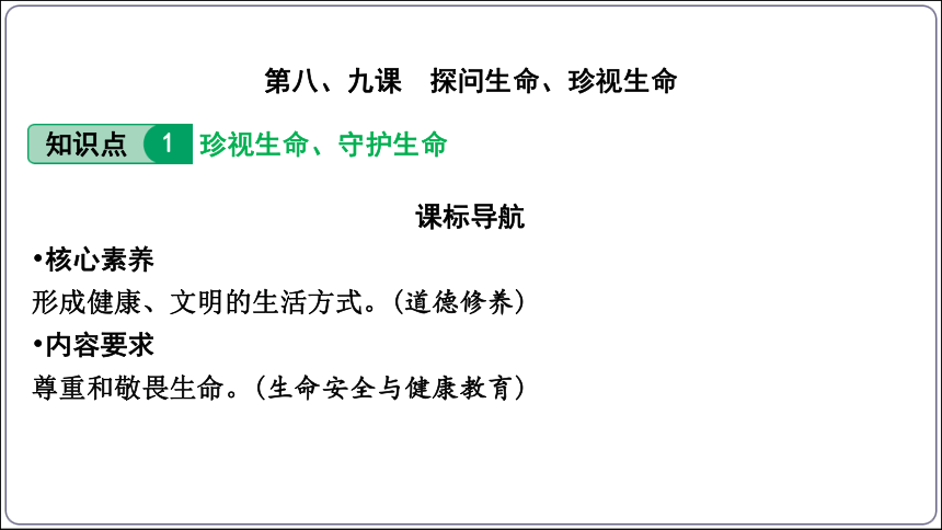 31【2024中考道法一轮复习分册精讲】 七(上) 4单元 生命的思考 课件(共34张PPT)