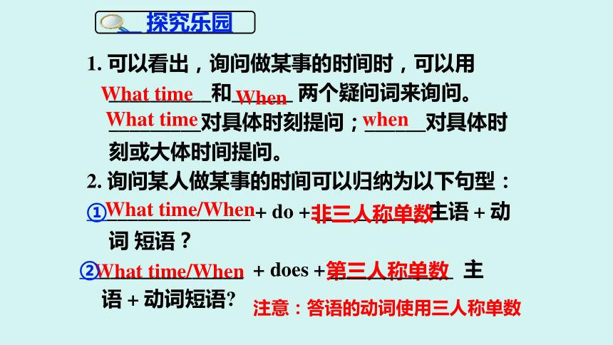 Unit 2 What time do you go to school？ Section A  Grammar Focus &（3a ~ 3c） (共30张PPT)