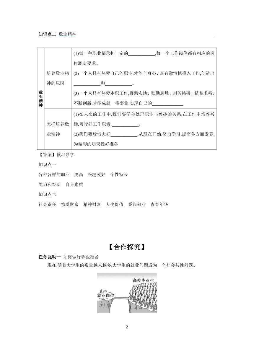 6.2 多彩的职业 学案（含答案）