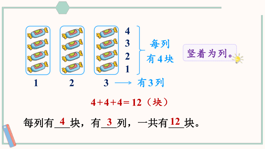 北师大版数学二年级上册3.1 有多少块糖课件（共21张PPT)