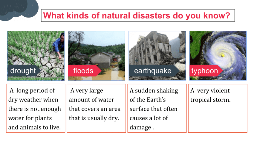 中职英语高教版（2021）基础模块3 Part 1-2 Unit 7 Natural Disasters 课件（28张，内嵌音频）