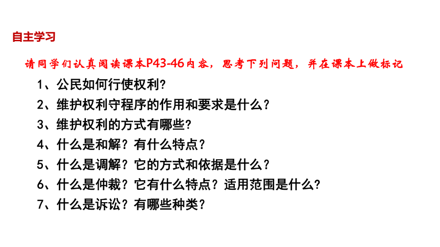 3.2 依法行使权利 课件(共18张PPT)-2023-2024学年统编版道德与法治八年级下册