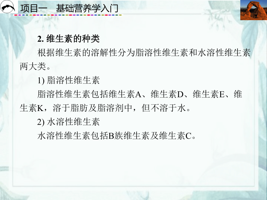 项目1  基础营养学入门_3 课件(共100张PPT)- 《食品营养与卫生》同步教学（西安科大版）