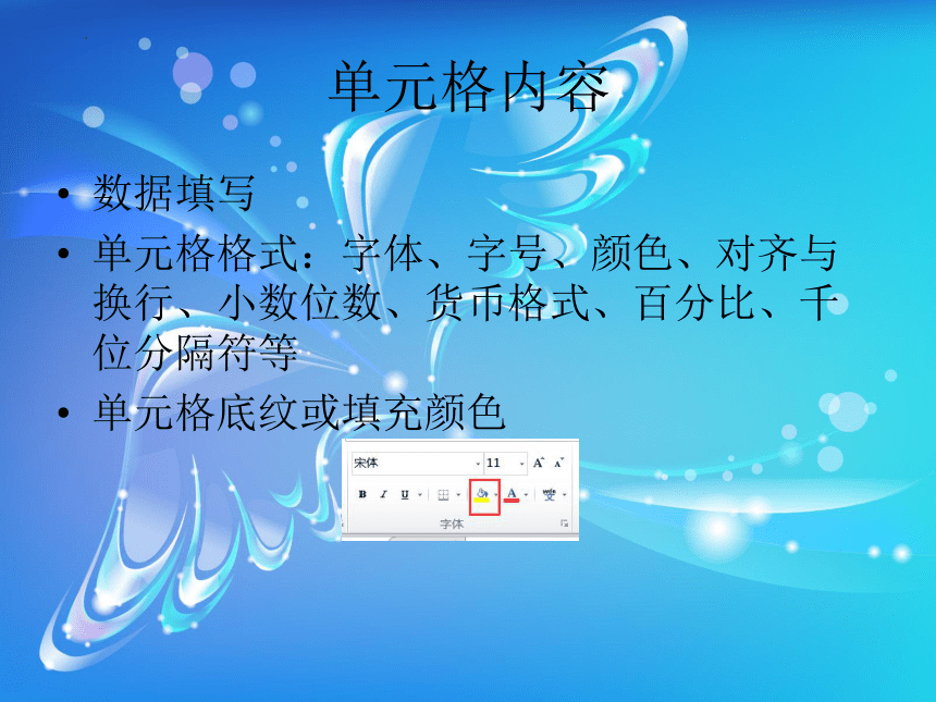 第三单元表格数据处理-专题复习课件(共18张PPT) 滇人版（2016）初中信息技术七年级上册