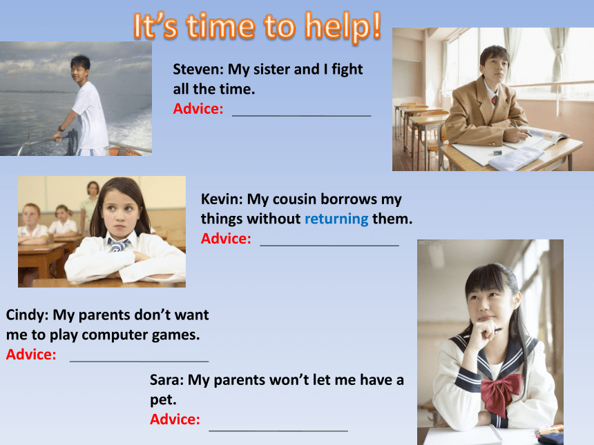 Unit 4 Why don’t you talk to your parents? Section A（Grammar focus -4c）课件（13张PPT）