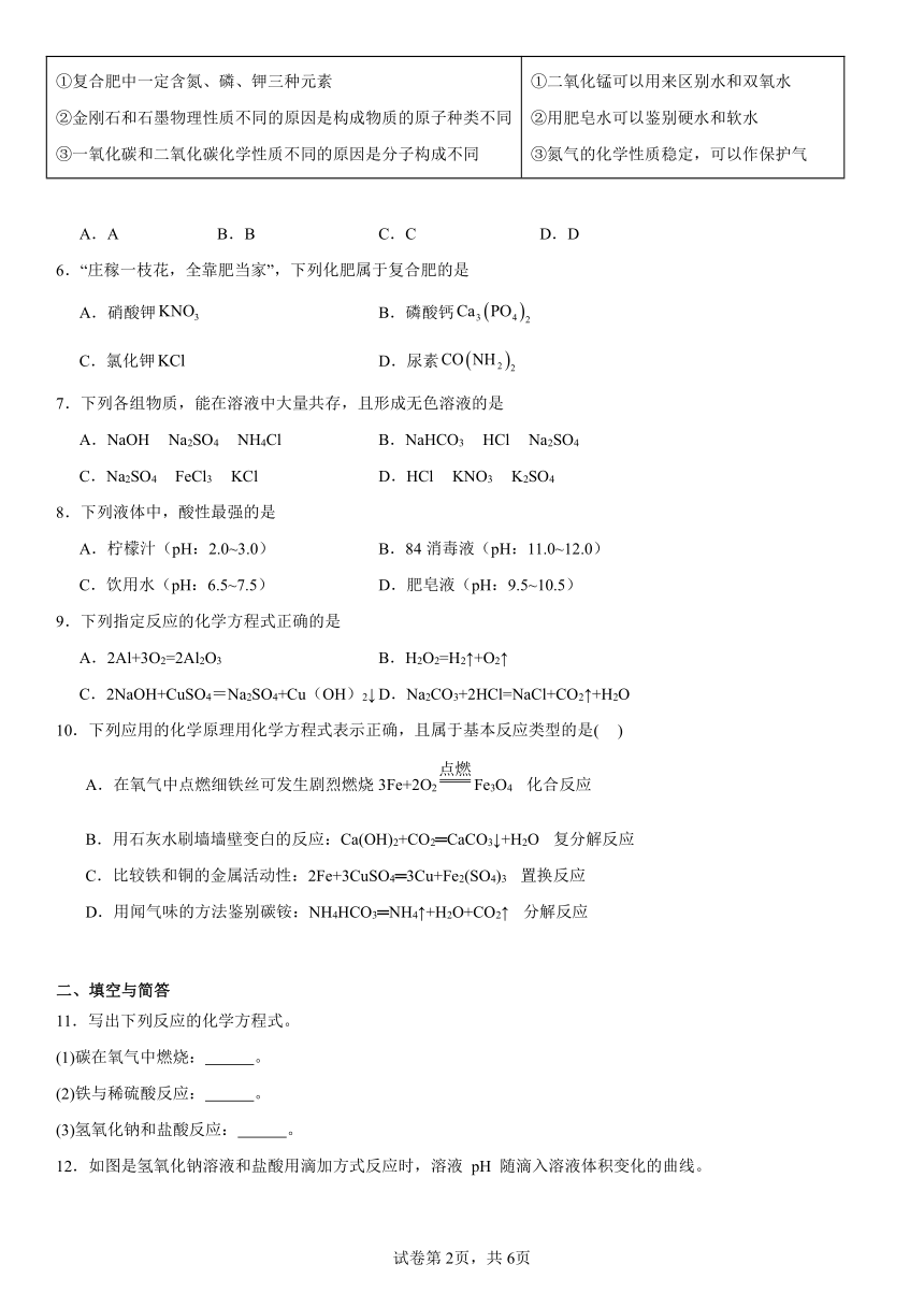 第八章常见的酸、碱、盐基础复习题(含解析) 2023-2024学年科粤版（2012）九年级化学下册