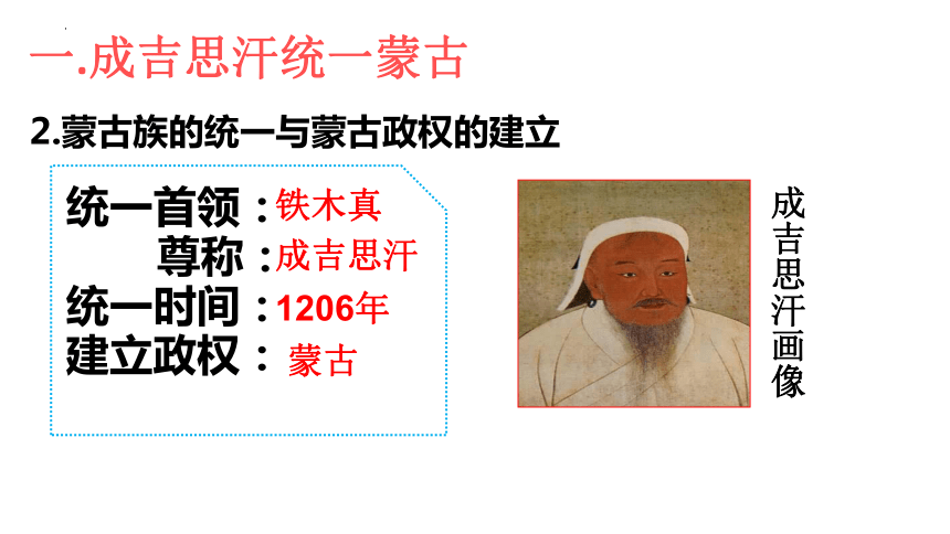 第10课 蒙古族的兴起与元朝的建立 课件（25张PPT）