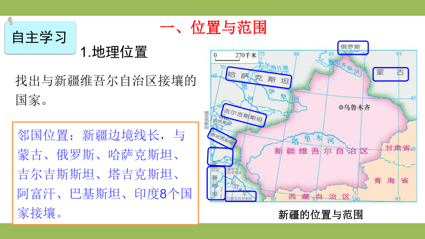 8.3新疆维吾尔自治区的地理概况与区域开发 第1课时 课件(25张PPT) 2023-2024学年湘教版地理八下