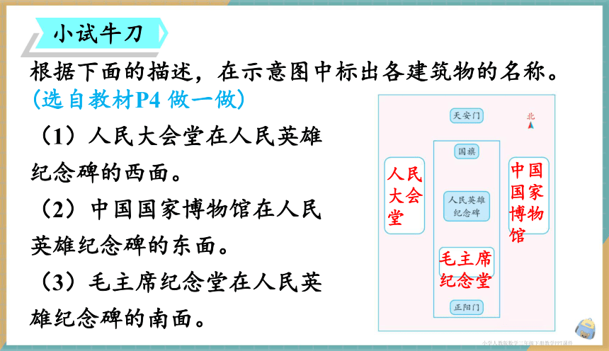 人教版小学数学三年级下册1.2《地图上认识方向》课件（共15张PPT）