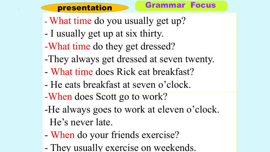 Unit 2 What time do you go to school? Section A （3a-3c）课件(共29张PPT)