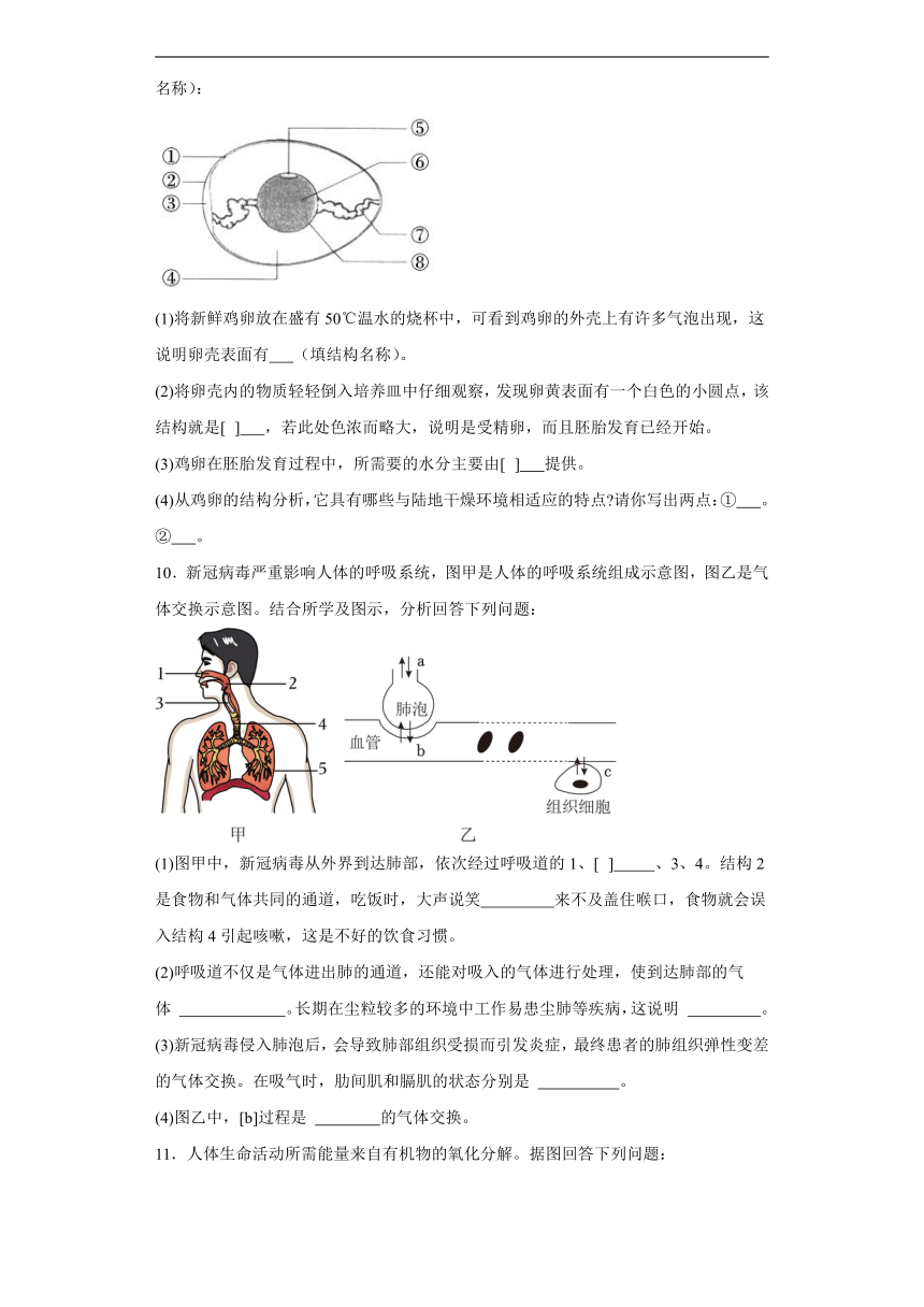 2024年中考生物专题复习：综合题（含答案）