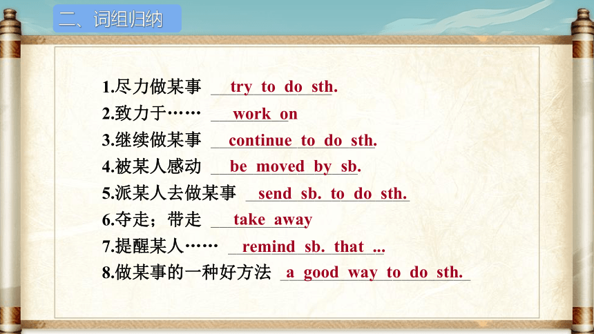 Unit 6  An old man tried to move the mountains.(单元复习课件)-八年级英语下册同步备课系列（人教版）