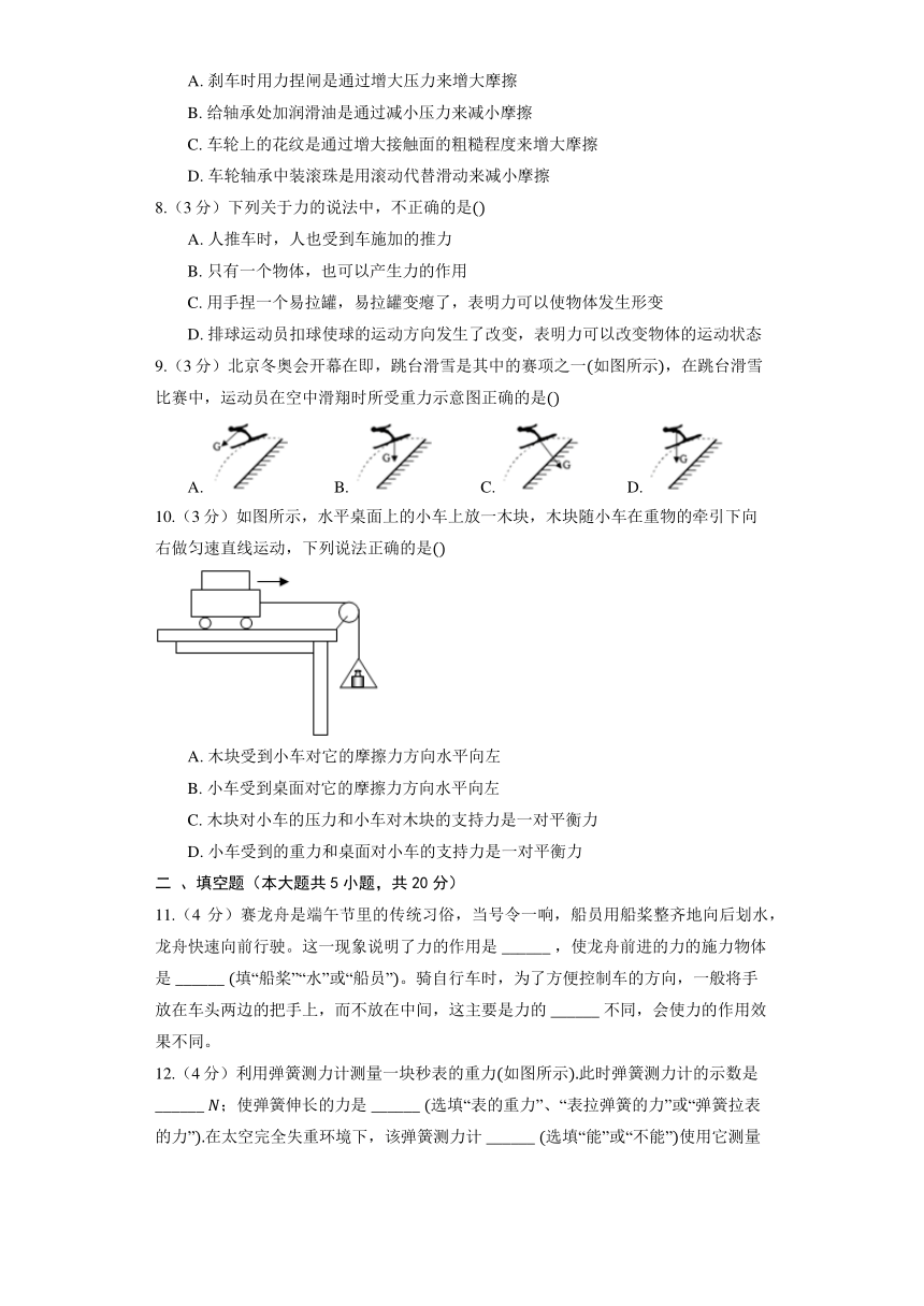 苏科版物理八年级下册《第8章 力》巩固提升（含解析）