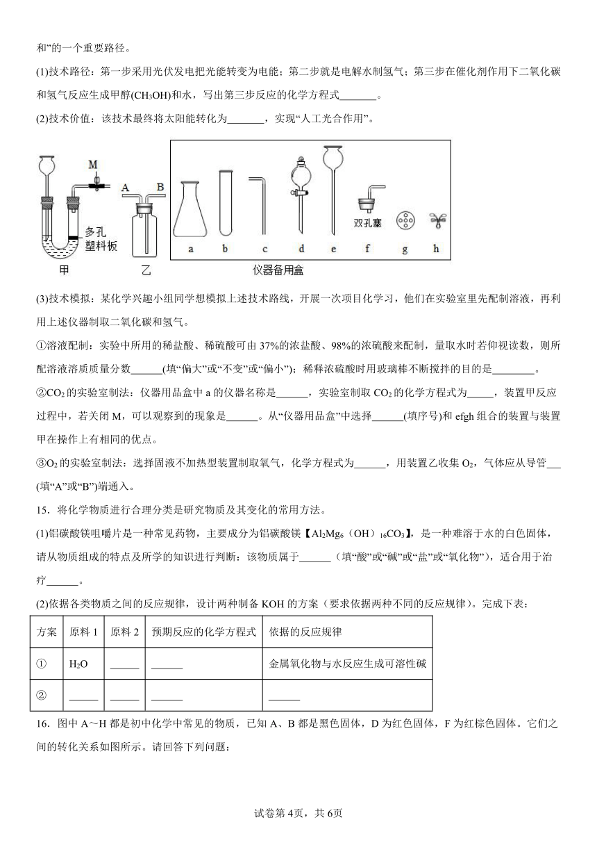 第八章常见的酸、碱、盐基础复习题(含解析) 2023-2024学年科粤版（2012）九年级化学下册