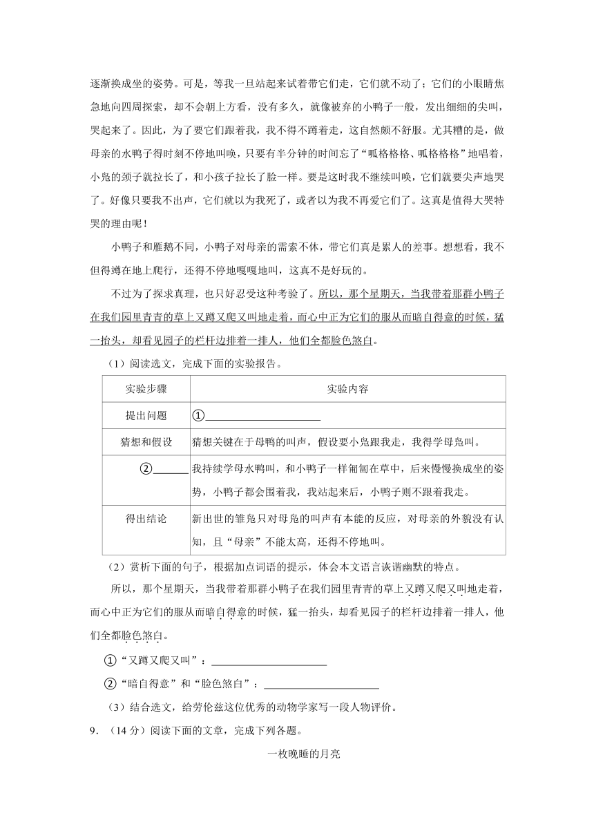 陕西省西安市2023-2024学年七年级上学期期末考试语文试题（含答案）