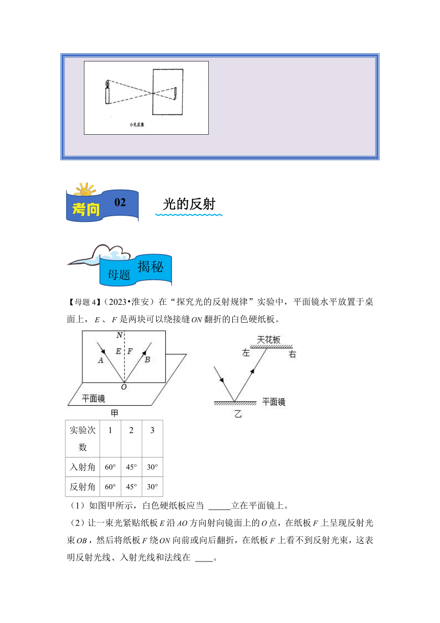 2021-2023学年中考物理母题解密专题03 光现象讲义（含答案）