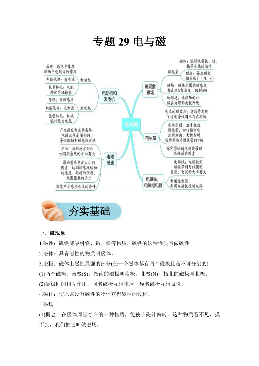 2024年中考物理复习专题29 电与磁讲义（含答案）