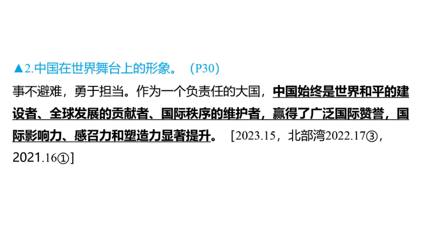 2024年广西中考教材知识精讲（九年级下册）第二单元 世界舞台上的中国 课件(共47张PPT,仅适用于希沃白板，PPT为图片版)