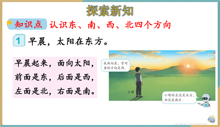 人教数学3下1.1 认识东、南、西、北四个方向 课件（共17张PPT）