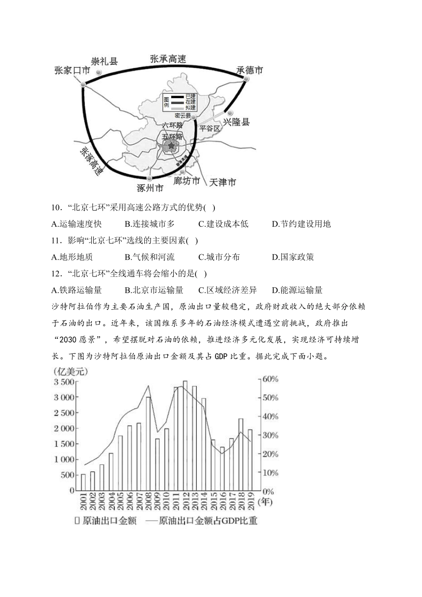 吉林省珲春市第二高级中学2023-2024学年高二上学期期末考试地理试卷 (含解析)