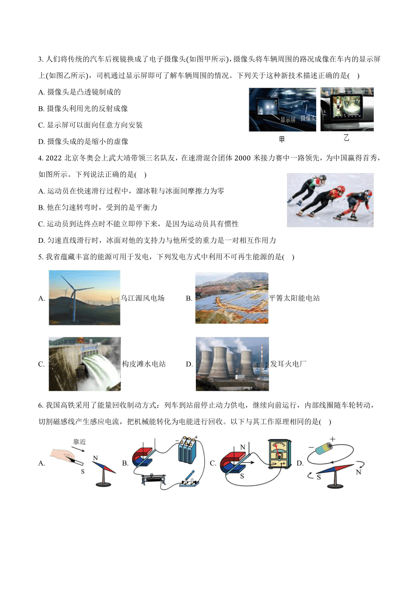 辽宁省2024年中考物理模拟试题（六）（无答案）