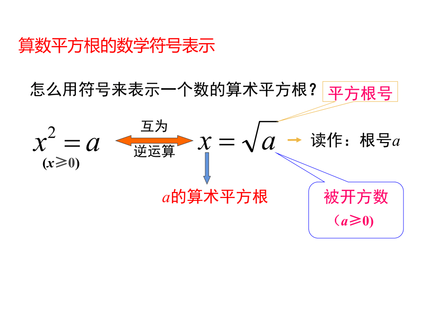 2020-2021学年七年级  数学人教版 下册 第六章实数6.1.1算术平方根课件（19张PPT）