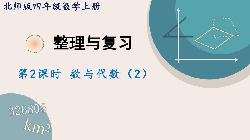 北师大版数学四年级上册总复习2 数与代数（2）课件（25张PPT)