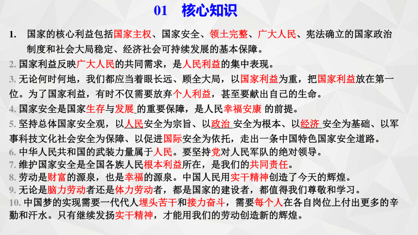 第四单元 维护国家利益 复习课件(共48张PPT)