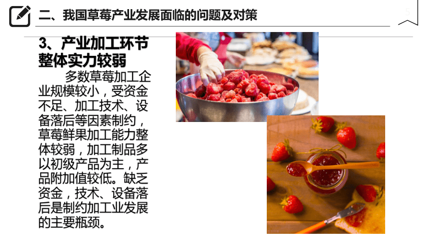 1.1.2我国草莓产业发展面临的问题及对策 课件(共21张PPT)-《草莓生产技术》同步教学（中国农业出版社）