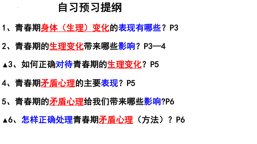 1.1 悄悄变化的我 课件(共31张PPT)