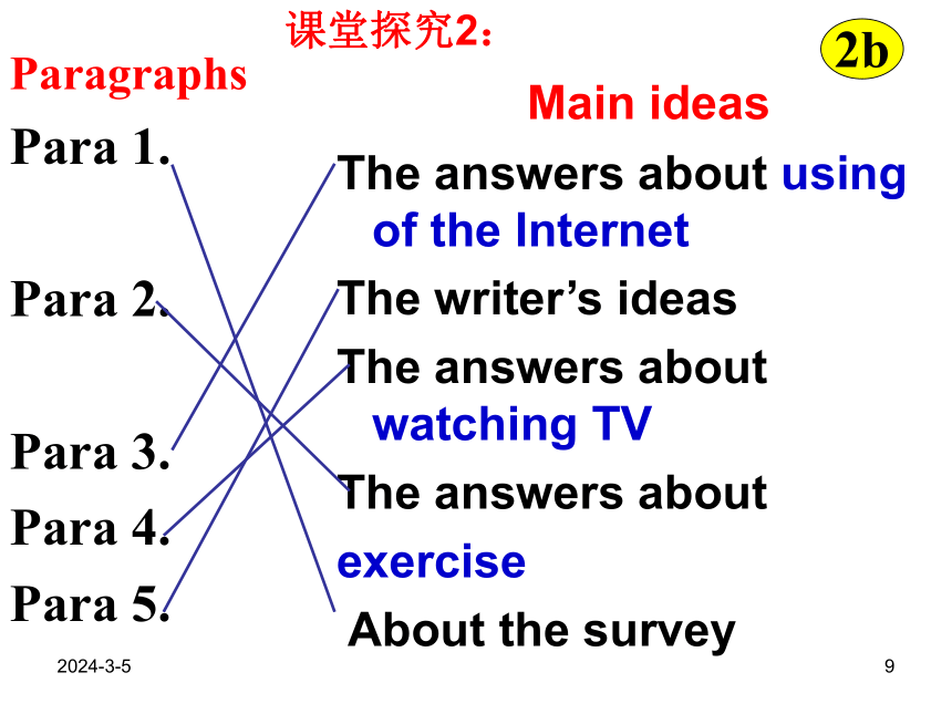 新目标英语八年级上册Unit 2 How often do you exercise? Section B 2a-2d 课件共35张