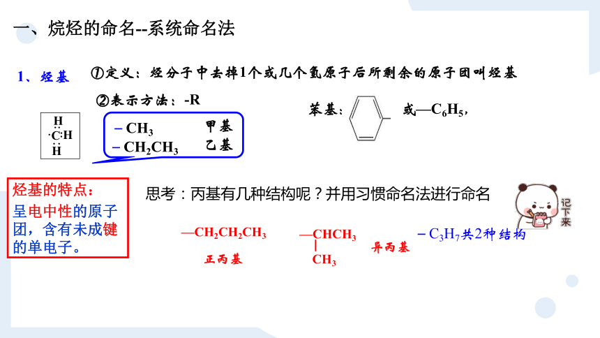 化学人教版（2019）选择性必修3 2.1.2烷烃的命名（共19张ppt）