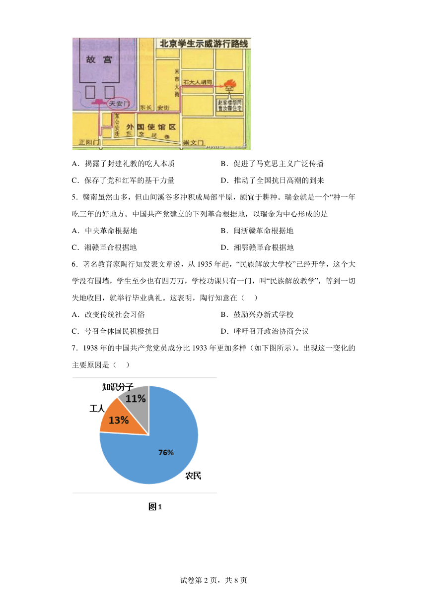 重庆市巴渝重点学校2023-2024学年九年级下学期开学考试历史试题（含解析）