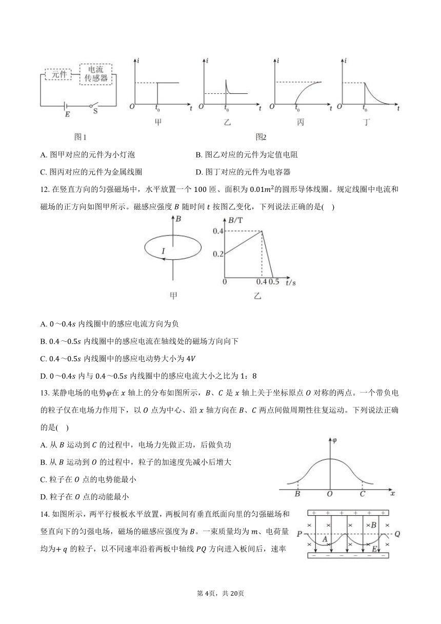 2023-2024学年北京161中高二（下）开学物理试卷（含解析）