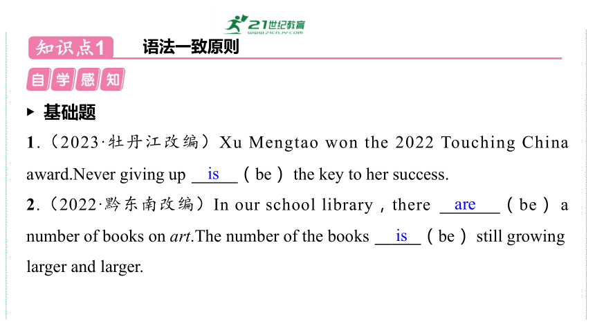 2024年中考英语二轮语法复习专题十三　主谓一致 课件