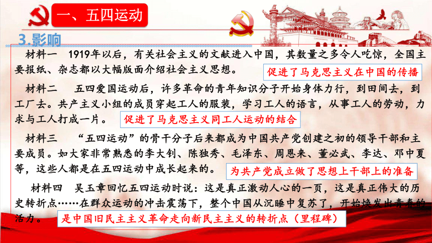 第20课 五四运动与中国共产党的诞生 课件 (共27张PPT内嵌视频)--统编版（2019）必修中外历史纲要上册