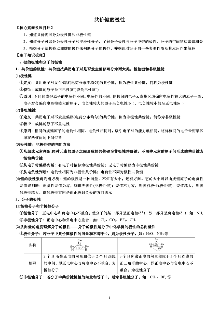 2.3.1共价键的极性 选择性必修2 第二章 分子结构与性质（含答案）