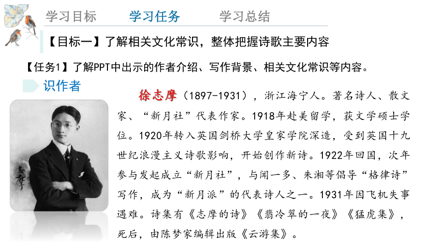 6.2《再别康桥》 课件(共13张PPT)  2023-2024学年高一语文统编版选择性必修下册