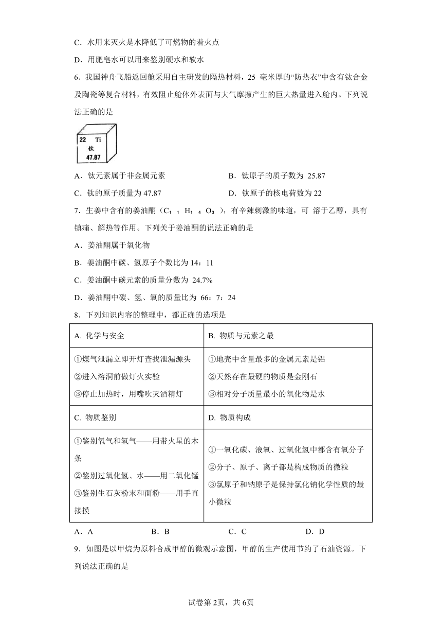 2024年四川省广元市旺苍县九年级学业水平模拟测试化学试题（含解析）