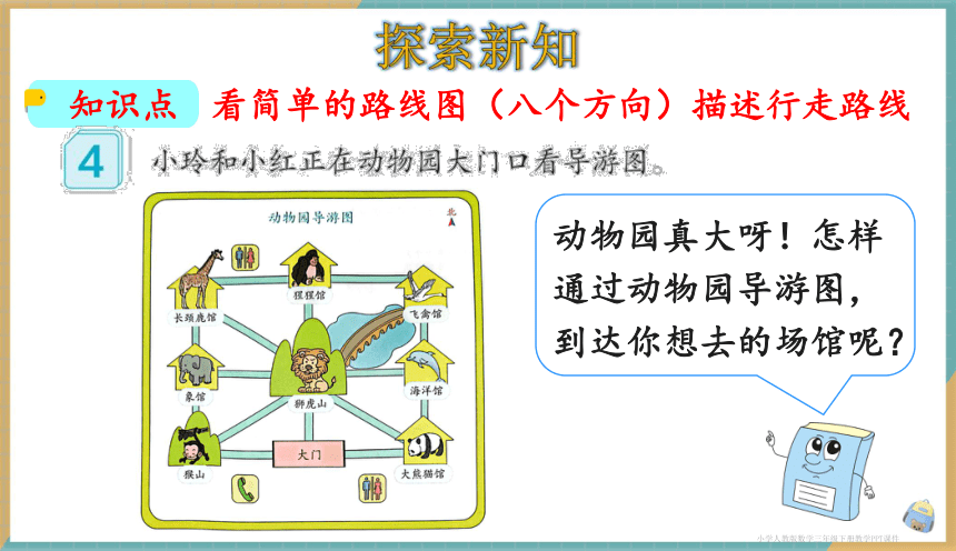 人教版小学数学三年级下册1.4 《简单的路线图》课件（共16张PPT）