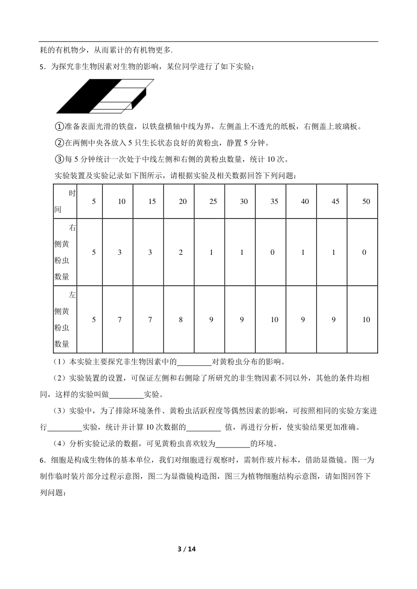 2024年中考生物专题复习：实验探究题（含答案）