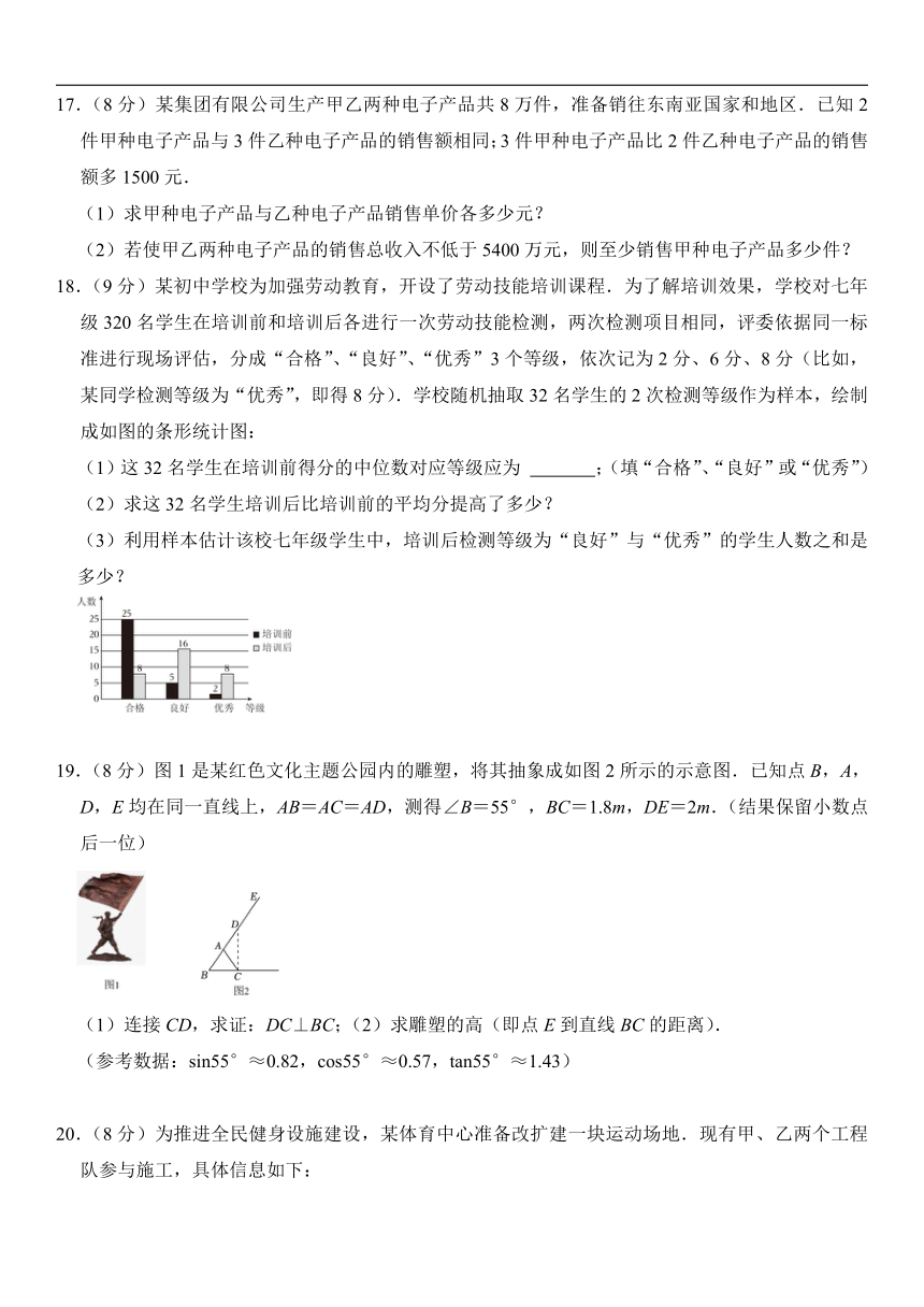 2024年辽宁省沈阳市皇姑区中考一模考前数学模拟练习题（含答案）