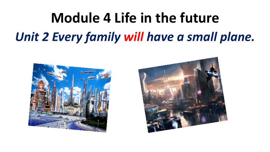 Module 4 Life in the future Unit 2 Every family will have a small plane.课件（外研版七年级下册）