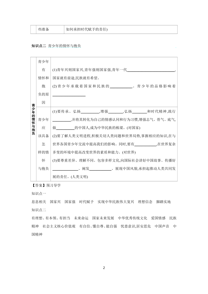 5.2 少年当自强 学案（含答案）